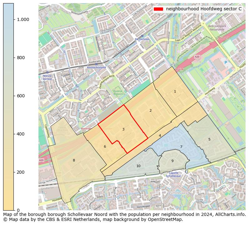 Image of the neighbourhood Hoofdweg sector C at the map. This image is used as introduction to this page. This page shows a lot of information about the population in the neighbourhood Hoofdweg sector C (such as the distribution by age groups of the residents, the composition of households, whether inhabitants are natives or Dutch with an immigration background, data about the houses (numbers, types, price development, use, type of property, ...) and more (car ownership, energy consumption, ...) based on open data from the Dutch Central Bureau of Statistics and various other sources!