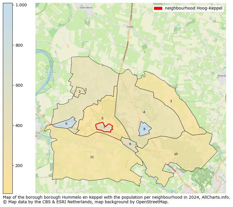 Image of the neighbourhood Hoog-Keppel at the map. This image is used as introduction to this page. This page shows a lot of information about the population in the neighbourhood Hoog-Keppel (such as the distribution by age groups of the residents, the composition of households, whether inhabitants are natives or Dutch with an immigration background, data about the houses (numbers, types, price development, use, type of property, ...) and more (car ownership, energy consumption, ...) based on open data from the Dutch Central Bureau of Statistics and various other sources!