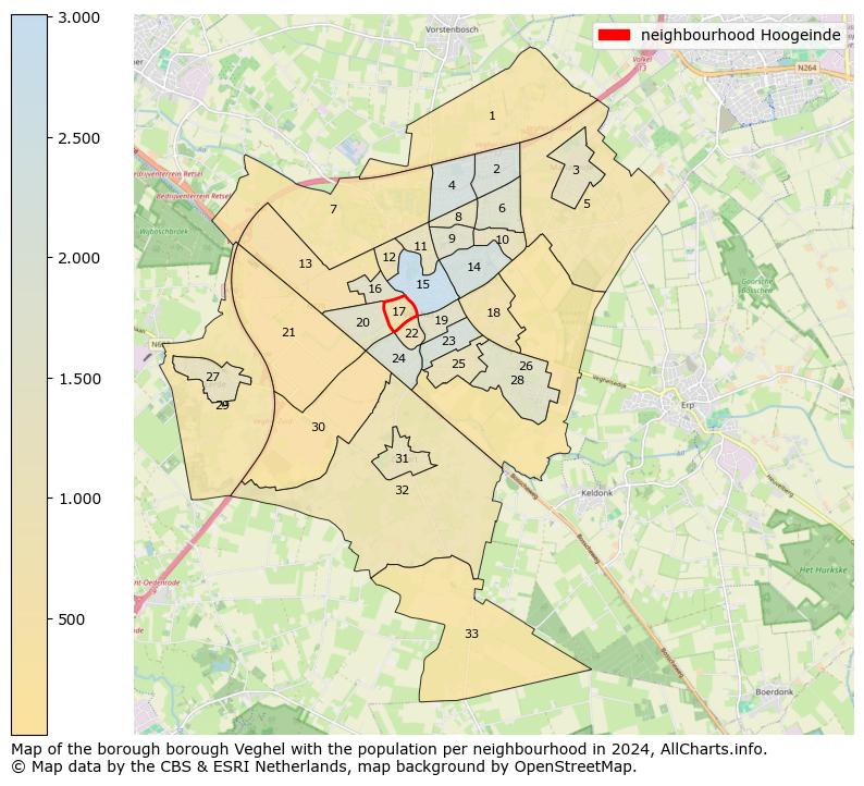 Image of the neighbourhood Hoogeinde at the map. This image is used as introduction to this page. This page shows a lot of information about the population in the neighbourhood Hoogeinde (such as the distribution by age groups of the residents, the composition of households, whether inhabitants are natives or Dutch with an immigration background, data about the houses (numbers, types, price development, use, type of property, ...) and more (car ownership, energy consumption, ...) based on open data from the Dutch Central Bureau of Statistics and various other sources!