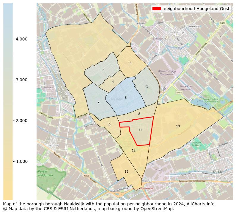 Image of the neighbourhood Hoogeland Oost at the map. This image is used as introduction to this page. This page shows a lot of information about the population in the neighbourhood Hoogeland Oost (such as the distribution by age groups of the residents, the composition of households, whether inhabitants are natives or Dutch with an immigration background, data about the houses (numbers, types, price development, use, type of property, ...) and more (car ownership, energy consumption, ...) based on open data from the Dutch Central Bureau of Statistics and various other sources!