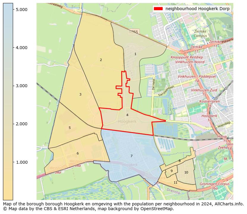 Image of the neighbourhood Hoogkerk Dorp at the map. This image is used as introduction to this page. This page shows a lot of information about the population in the neighbourhood Hoogkerk Dorp (such as the distribution by age groups of the residents, the composition of households, whether inhabitants are natives or Dutch with an immigration background, data about the houses (numbers, types, price development, use, type of property, ...) and more (car ownership, energy consumption, ...) based on open data from the Dutch Central Bureau of Statistics and various other sources!