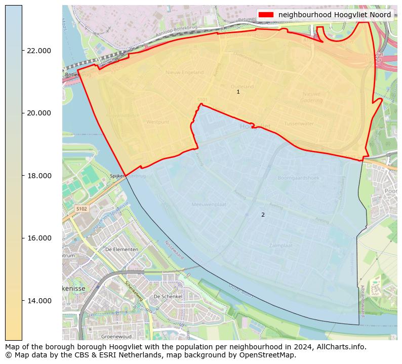 Image of the neighbourhood Hoogvliet Noord at the map. This image is used as introduction to this page. This page shows a lot of information about the population in the neighbourhood Hoogvliet Noord (such as the distribution by age groups of the residents, the composition of households, whether inhabitants are natives or Dutch with an immigration background, data about the houses (numbers, types, price development, use, type of property, ...) and more (car ownership, energy consumption, ...) based on open data from the Dutch Central Bureau of Statistics and various other sources!