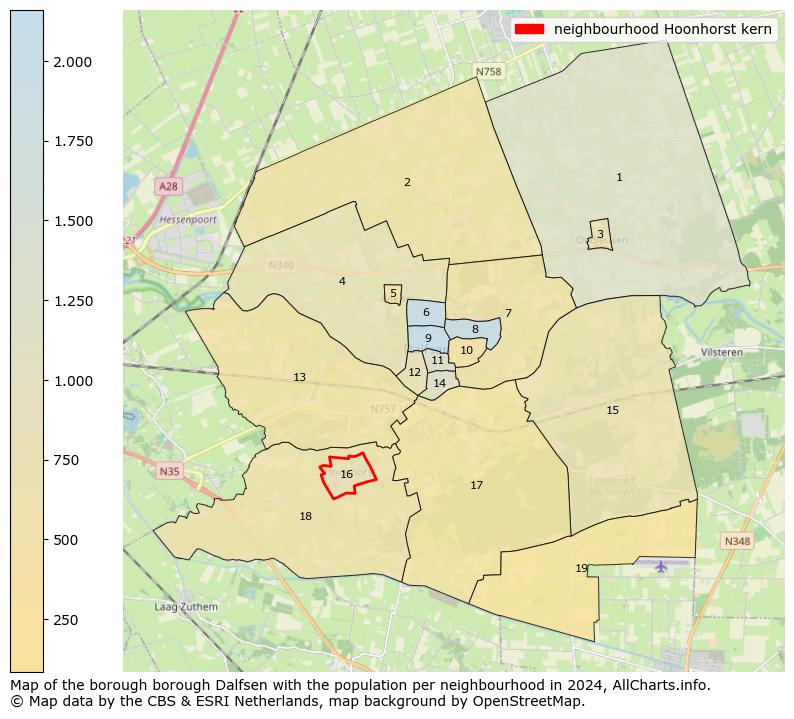 Image of the neighbourhood Hoonhorst kern at the map. This image is used as introduction to this page. This page shows a lot of information about the population in the neighbourhood Hoonhorst kern (such as the distribution by age groups of the residents, the composition of households, whether inhabitants are natives or Dutch with an immigration background, data about the houses (numbers, types, price development, use, type of property, ...) and more (car ownership, energy consumption, ...) based on open data from the Dutch Central Bureau of Statistics and various other sources!