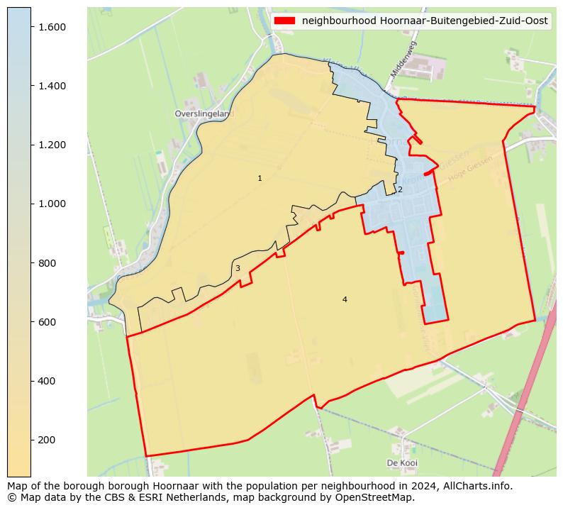 Image of the neighbourhood Hoornaar-Buitengebied-Zuid-Oost at the map. This image is used as introduction to this page. This page shows a lot of information about the population in the neighbourhood Hoornaar-Buitengebied-Zuid-Oost (such as the distribution by age groups of the residents, the composition of households, whether inhabitants are natives or Dutch with an immigration background, data about the houses (numbers, types, price development, use, type of property, ...) and more (car ownership, energy consumption, ...) based on open data from the Dutch Central Bureau of Statistics and various other sources!