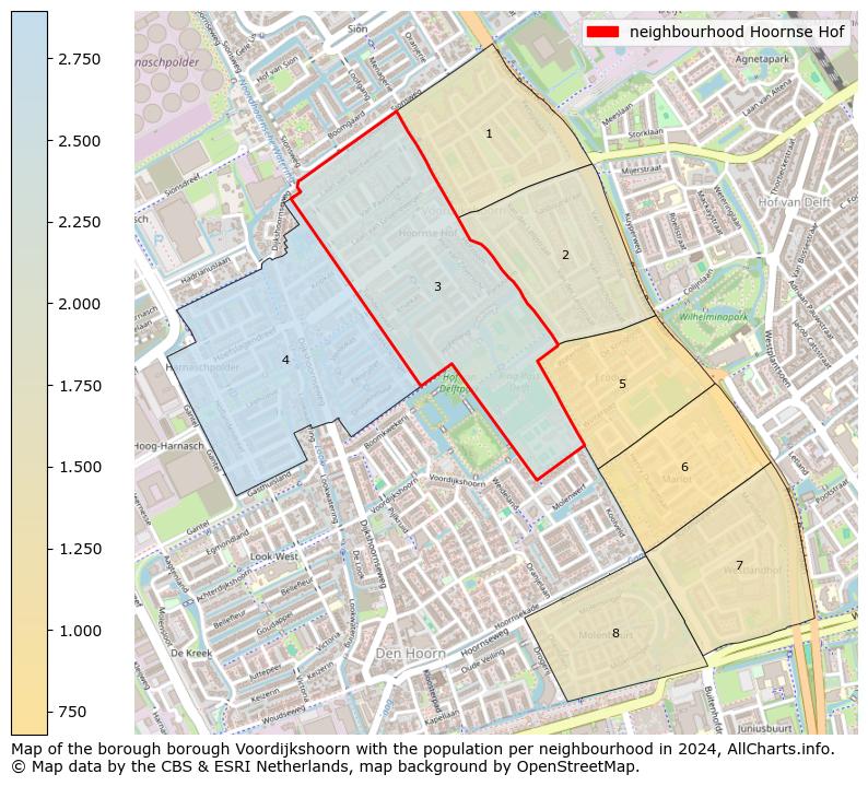 Image of the neighbourhood Hoornse Hof at the map. This image is used as introduction to this page. This page shows a lot of information about the population in the neighbourhood Hoornse Hof (such as the distribution by age groups of the residents, the composition of households, whether inhabitants are natives or Dutch with an immigration background, data about the houses (numbers, types, price development, use, type of property, ...) and more (car ownership, energy consumption, ...) based on open data from the Dutch Central Bureau of Statistics and various other sources!