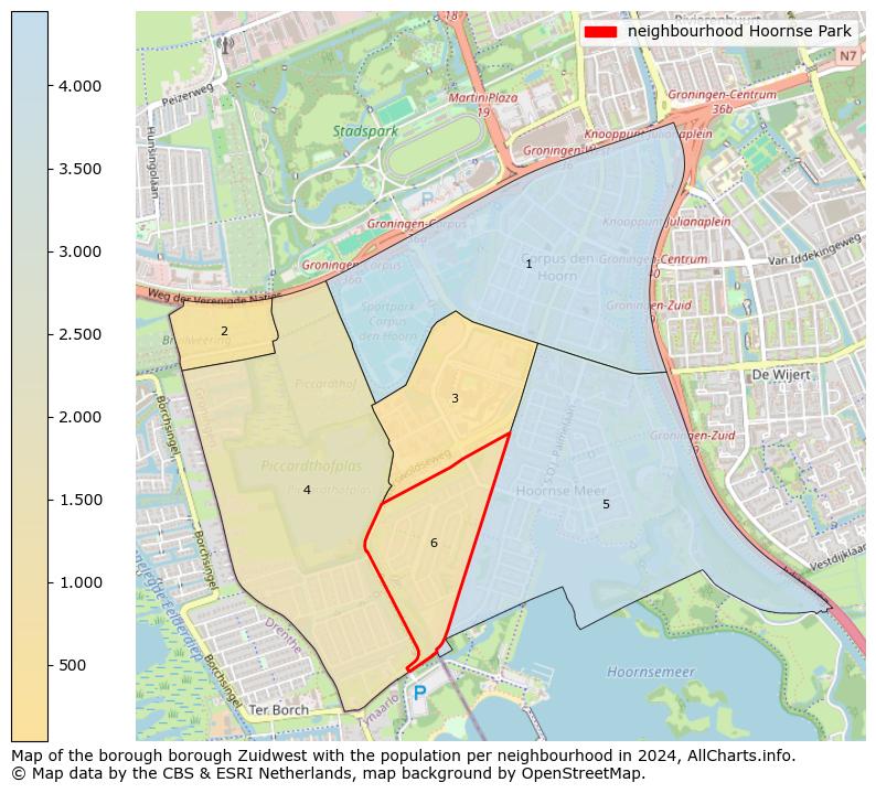 Image of the neighbourhood Hoornse Park at the map. This image is used as introduction to this page. This page shows a lot of information about the population in the neighbourhood Hoornse Park (such as the distribution by age groups of the residents, the composition of households, whether inhabitants are natives or Dutch with an immigration background, data about the houses (numbers, types, price development, use, type of property, ...) and more (car ownership, energy consumption, ...) based on open data from the Dutch Central Bureau of Statistics and various other sources!