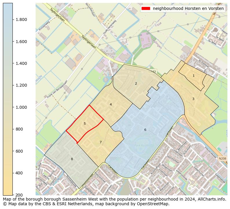 Image of the neighbourhood Horsten en Vorsten at the map. This image is used as introduction to this page. This page shows a lot of information about the population in the neighbourhood Horsten en Vorsten (such as the distribution by age groups of the residents, the composition of households, whether inhabitants are natives or Dutch with an immigration background, data about the houses (numbers, types, price development, use, type of property, ...) and more (car ownership, energy consumption, ...) based on open data from the Dutch Central Bureau of Statistics and various other sources!