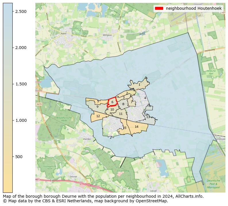 Image of the neighbourhood Houtenhoek at the map. This image is used as introduction to this page. This page shows a lot of information about the population in the neighbourhood Houtenhoek (such as the distribution by age groups of the residents, the composition of households, whether inhabitants are natives or Dutch with an immigration background, data about the houses (numbers, types, price development, use, type of property, ...) and more (car ownership, energy consumption, ...) based on open data from the Dutch Central Bureau of Statistics and various other sources!