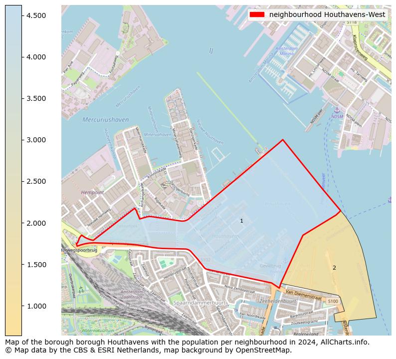 Image of the neighbourhood Houthavens-West at the map. This image is used as introduction to this page. This page shows a lot of information about the population in the neighbourhood Houthavens-West (such as the distribution by age groups of the residents, the composition of households, whether inhabitants are natives or Dutch with an immigration background, data about the houses (numbers, types, price development, use, type of property, ...) and more (car ownership, energy consumption, ...) based on open data from the Dutch Central Bureau of Statistics and various other sources!