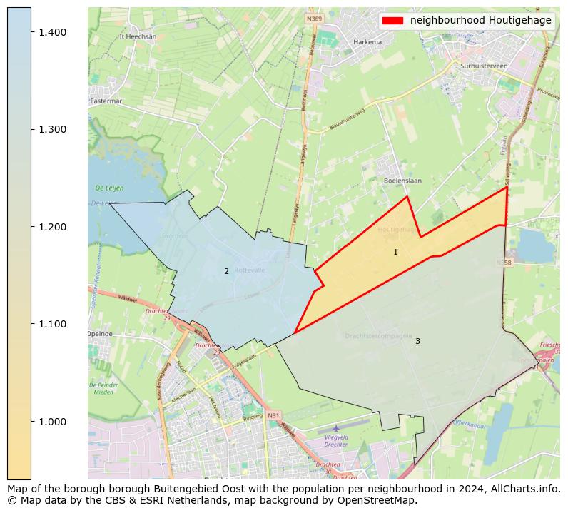 Image of the neighbourhood Houtigehage at the map. This image is used as introduction to this page. This page shows a lot of information about the population in the neighbourhood Houtigehage (such as the distribution by age groups of the residents, the composition of households, whether inhabitants are natives or Dutch with an immigration background, data about the houses (numbers, types, price development, use, type of property, ...) and more (car ownership, energy consumption, ...) based on open data from the Dutch Central Bureau of Statistics and various other sources!