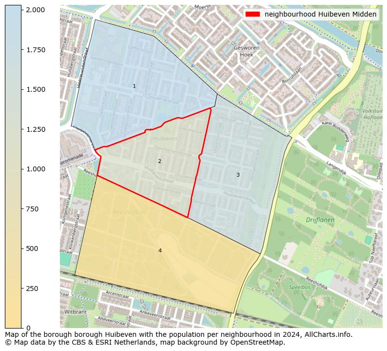 Image of the neighbourhood Huibeven Midden at the map. This image is used as introduction to this page. This page shows a lot of information about the population in the neighbourhood Huibeven Midden (such as the distribution by age groups of the residents, the composition of households, whether inhabitants are natives or Dutch with an immigration background, data about the houses (numbers, types, price development, use, type of property, ...) and more (car ownership, energy consumption, ...) based on open data from the Dutch Central Bureau of Statistics and various other sources!