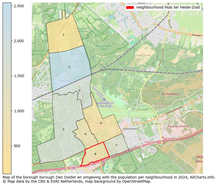 Image of the neighbourhood Huis ter Heide-Zuid at the map. This image is used as introduction to this page. This page shows a lot of information about the population in the neighbourhood Huis ter Heide-Zuid (such as the distribution by age groups of the residents, the composition of households, whether inhabitants are natives or Dutch with an immigration background, data about the houses (numbers, types, price development, use, type of property, ...) and more (car ownership, energy consumption, ...) based on open data from the Dutch Central Bureau of Statistics and various other sources!