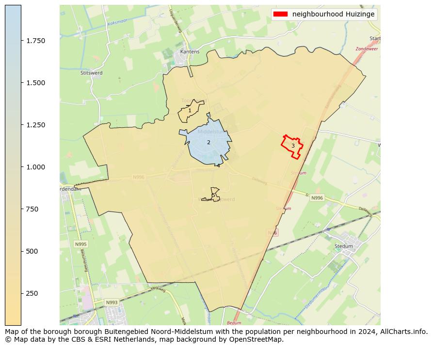 Image of the neighbourhood Huizinge at the map. This image is used as introduction to this page. This page shows a lot of information about the population in the neighbourhood Huizinge (such as the distribution by age groups of the residents, the composition of households, whether inhabitants are natives or Dutch with an immigration background, data about the houses (numbers, types, price development, use, type of property, ...) and more (car ownership, energy consumption, ...) based on open data from the Dutch Central Bureau of Statistics and various other sources!