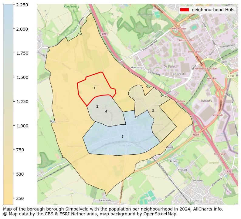 Image of the neighbourhood Huls at the map. This image is used as introduction to this page. This page shows a lot of information about the population in the neighbourhood Huls (such as the distribution by age groups of the residents, the composition of households, whether inhabitants are natives or Dutch with an immigration background, data about the houses (numbers, types, price development, use, type of property, ...) and more (car ownership, energy consumption, ...) based on open data from the Dutch Central Bureau of Statistics and various other sources!