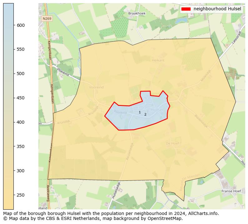 Image of the neighbourhood Hulsel at the map. This image is used as introduction to this page. This page shows a lot of information about the population in the neighbourhood Hulsel (such as the distribution by age groups of the residents, the composition of households, whether inhabitants are natives or Dutch with an immigration background, data about the houses (numbers, types, price development, use, type of property, ...) and more (car ownership, energy consumption, ...) based on open data from the Dutch Central Bureau of Statistics and various other sources!