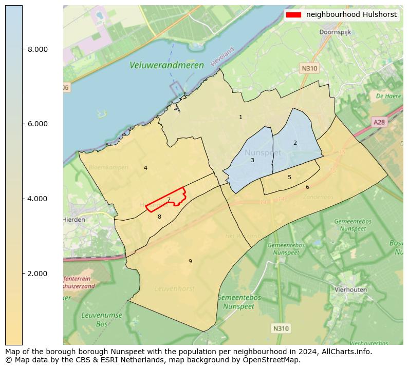 Image of the neighbourhood Hulshorst at the map. This image is used as introduction to this page. This page shows a lot of information about the population in the neighbourhood Hulshorst (such as the distribution by age groups of the residents, the composition of households, whether inhabitants are natives or Dutch with an immigration background, data about the houses (numbers, types, price development, use, type of property, ...) and more (car ownership, energy consumption, ...) based on open data from the Dutch Central Bureau of Statistics and various other sources!