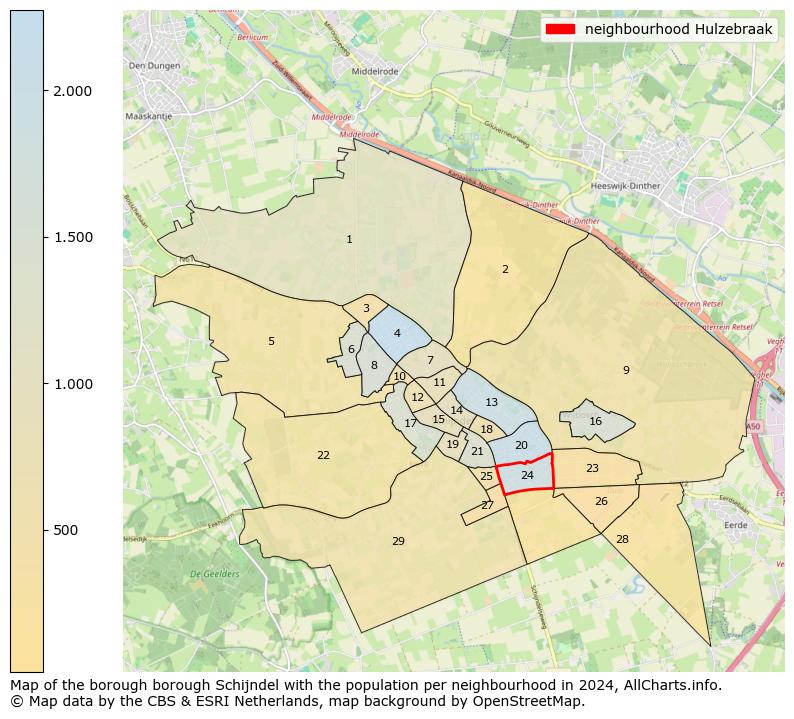 Image of the neighbourhood Hulzebraak at the map. This image is used as introduction to this page. This page shows a lot of information about the population in the neighbourhood Hulzebraak (such as the distribution by age groups of the residents, the composition of households, whether inhabitants are natives or Dutch with an immigration background, data about the houses (numbers, types, price development, use, type of property, ...) and more (car ownership, energy consumption, ...) based on open data from the Dutch Central Bureau of Statistics and various other sources!