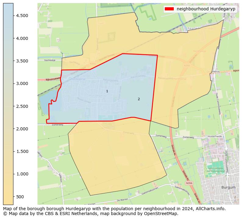 Image of the neighbourhood Hurdegaryp at the map. This image is used as introduction to this page. This page shows a lot of information about the population in the neighbourhood Hurdegaryp (such as the distribution by age groups of the residents, the composition of households, whether inhabitants are natives or Dutch with an immigration background, data about the houses (numbers, types, price development, use, type of property, ...) and more (car ownership, energy consumption, ...) based on open data from the Dutch Central Bureau of Statistics and various other sources!