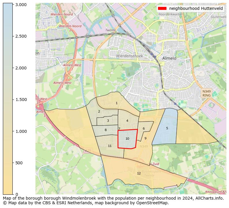 Image of the neighbourhood Huttenveld at the map. This image is used as introduction to this page. This page shows a lot of information about the population in the neighbourhood Huttenveld (such as the distribution by age groups of the residents, the composition of households, whether inhabitants are natives or Dutch with an immigration background, data about the houses (numbers, types, price development, use, type of property, ...) and more (car ownership, energy consumption, ...) based on open data from the Dutch Central Bureau of Statistics and various other sources!