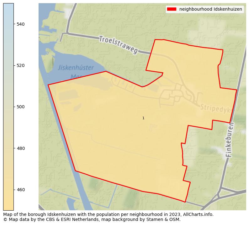 Map of the borough Idskenhuizen with the population per neighbourhood in 2023. This page shows a lot of information about residents (such as the distribution by age groups, family composition, gender, native or Dutch with an immigration background, ...), homes (numbers, types, price development, use, type of property, ...) and more (car ownership, energy consumption, ...) based on open data from the Dutch Central Bureau of Statistics and various other sources!