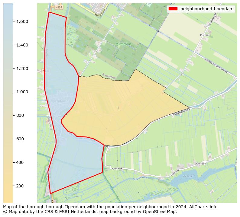 Image of the neighbourhood Ilpendam at the map. This image is used as introduction to this page. This page shows a lot of information about the population in the neighbourhood Ilpendam (such as the distribution by age groups of the residents, the composition of households, whether inhabitants are natives or Dutch with an immigration background, data about the houses (numbers, types, price development, use, type of property, ...) and more (car ownership, energy consumption, ...) based on open data from the Dutch Central Bureau of Statistics and various other sources!