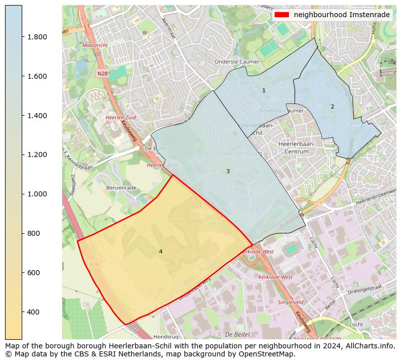 Image of the neighbourhood Imstenrade at the map. This image is used as introduction to this page. This page shows a lot of information about the population in the neighbourhood Imstenrade (such as the distribution by age groups of the residents, the composition of households, whether inhabitants are natives or Dutch with an immigration background, data about the houses (numbers, types, price development, use, type of property, ...) and more (car ownership, energy consumption, ...) based on open data from the Dutch Central Bureau of Statistics and various other sources!