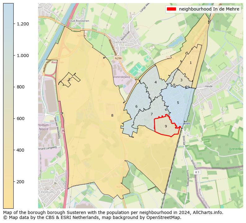 Image of the neighbourhood In de Mehre at the map. This image is used as introduction to this page. This page shows a lot of information about the population in the neighbourhood In de Mehre (such as the distribution by age groups of the residents, the composition of households, whether inhabitants are natives or Dutch with an immigration background, data about the houses (numbers, types, price development, use, type of property, ...) and more (car ownership, energy consumption, ...) based on open data from the Dutch Central Bureau of Statistics and various other sources!