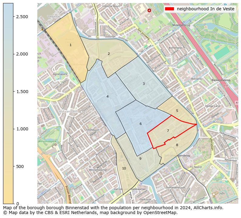 Image of the neighbourhood In de Veste at the map. This image is used as introduction to this page. This page shows a lot of information about the population in the neighbourhood In de Veste (such as the distribution by age groups of the residents, the composition of households, whether inhabitants are natives or Dutch with an immigration background, data about the houses (numbers, types, price development, use, type of property, ...) and more (car ownership, energy consumption, ...) based on open data from the Dutch Central Bureau of Statistics and various other sources!