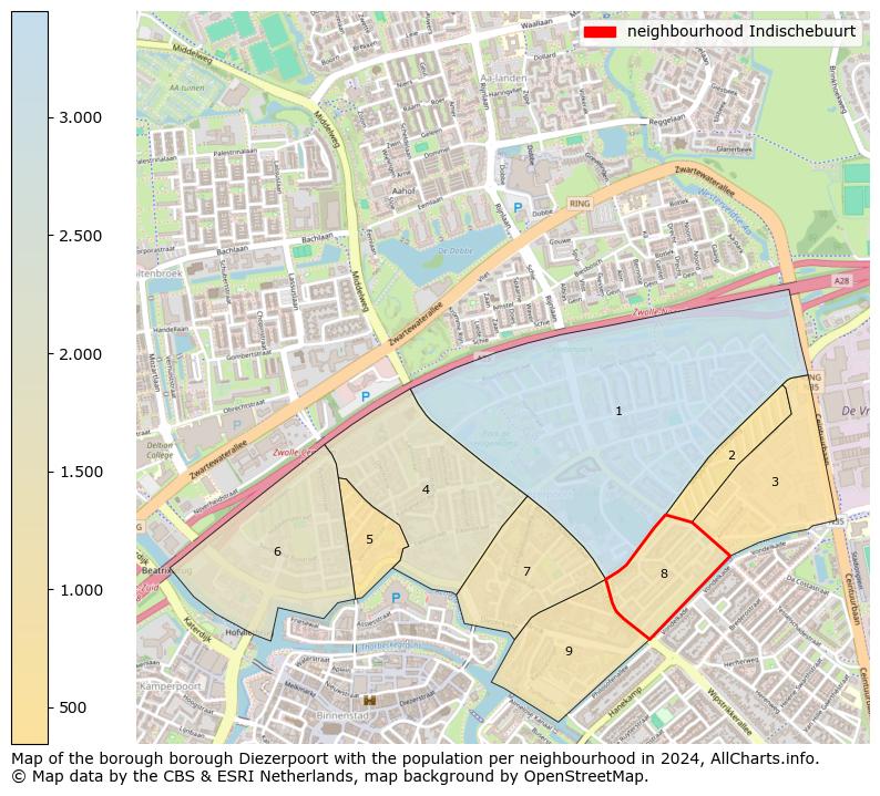 Image of the neighbourhood Indischebuurt at the map. This image is used as introduction to this page. This page shows a lot of information about the population in the neighbourhood Indischebuurt (such as the distribution by age groups of the residents, the composition of households, whether inhabitants are natives or Dutch with an immigration background, data about the houses (numbers, types, price development, use, type of property, ...) and more (car ownership, energy consumption, ...) based on open data from the Dutch Central Bureau of Statistics and various other sources!