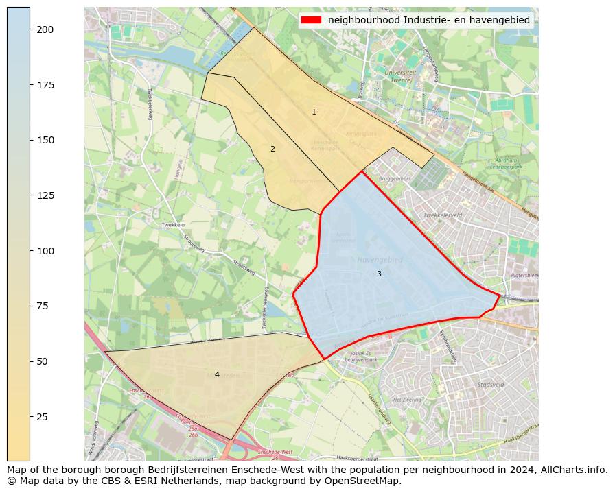 Image of the neighbourhood Industrie- en havengebied at the map. This image is used as introduction to this page. This page shows a lot of information about the population in the neighbourhood Industrie- en havengebied (such as the distribution by age groups of the residents, the composition of households, whether inhabitants are natives or Dutch with an immigration background, data about the houses (numbers, types, price development, use, type of property, ...) and more (car ownership, energy consumption, ...) based on open data from the Dutch Central Bureau of Statistics and various other sources!