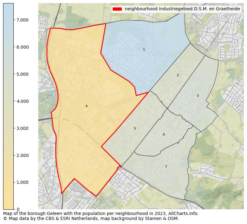 Map of the borough Geleen with the population per neighbourhood in 2022. This page shows a lot of information about residents (such as the distribution by age groups, family composition, gender, native or Dutch with an immigration background, ...), homes (numbers, types, price development, use, type of property, ...) and more (car ownership, energy consumption, ...) based on open data from the Dutch Central Bureau of Statistics and various other sources!
