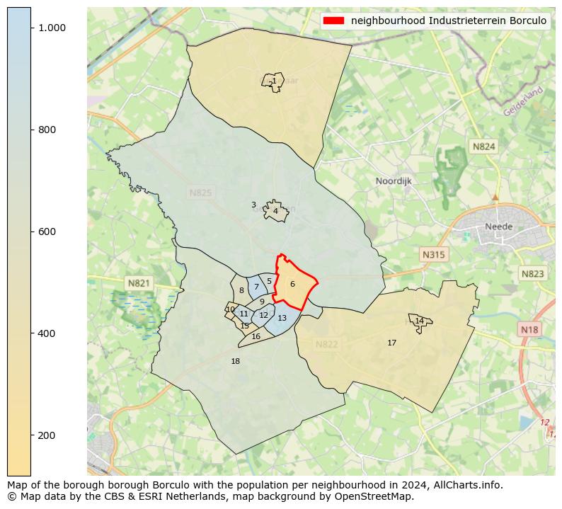 Image of the neighbourhood Industrieterrein Borculo at the map. This image is used as introduction to this page. This page shows a lot of information about the population in the neighbourhood Industrieterrein Borculo (such as the distribution by age groups of the residents, the composition of households, whether inhabitants are natives or Dutch with an immigration background, data about the houses (numbers, types, price development, use, type of property, ...) and more (car ownership, energy consumption, ...) based on open data from the Dutch Central Bureau of Statistics and various other sources!