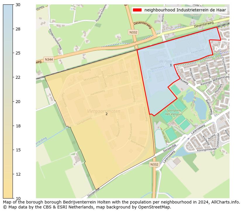 Image of the neighbourhood Industrieterrein de Haar at the map. This image is used as introduction to this page. This page shows a lot of information about the population in the neighbourhood Industrieterrein de Haar (such as the distribution by age groups of the residents, the composition of households, whether inhabitants are natives or Dutch with an immigration background, data about the houses (numbers, types, price development, use, type of property, ...) and more (car ownership, energy consumption, ...) based on open data from the Dutch Central Bureau of Statistics and various other sources!