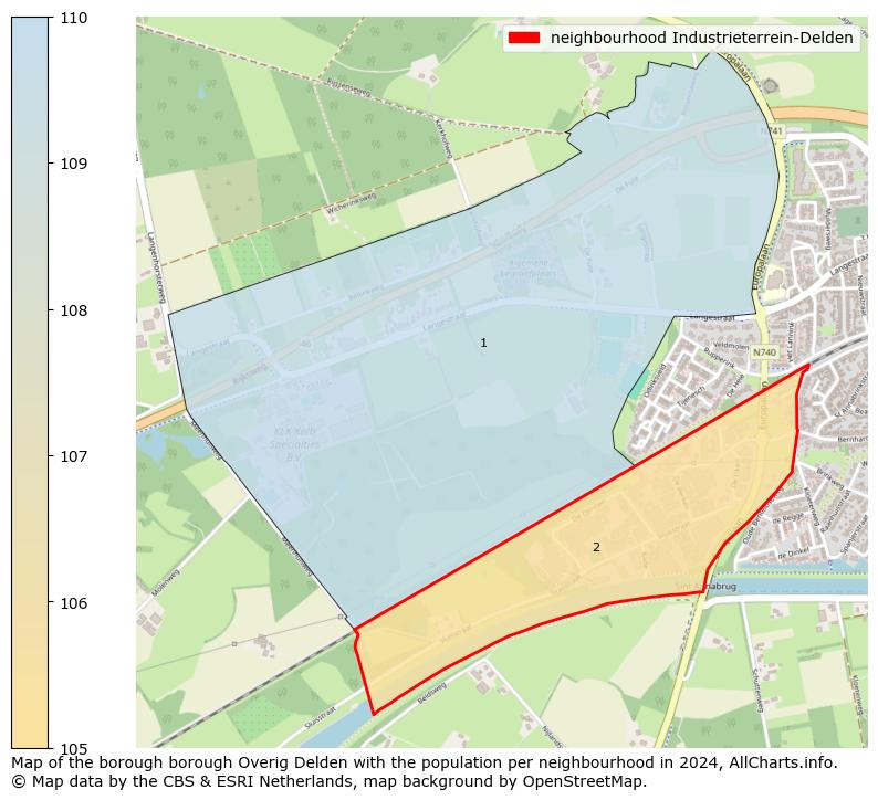 Image of the neighbourhood Industrieterrein-Delden at the map. This image is used as introduction to this page. This page shows a lot of information about the population in the neighbourhood Industrieterrein-Delden (such as the distribution by age groups of the residents, the composition of households, whether inhabitants are natives or Dutch with an immigration background, data about the houses (numbers, types, price development, use, type of property, ...) and more (car ownership, energy consumption, ...) based on open data from the Dutch Central Bureau of Statistics and various other sources!