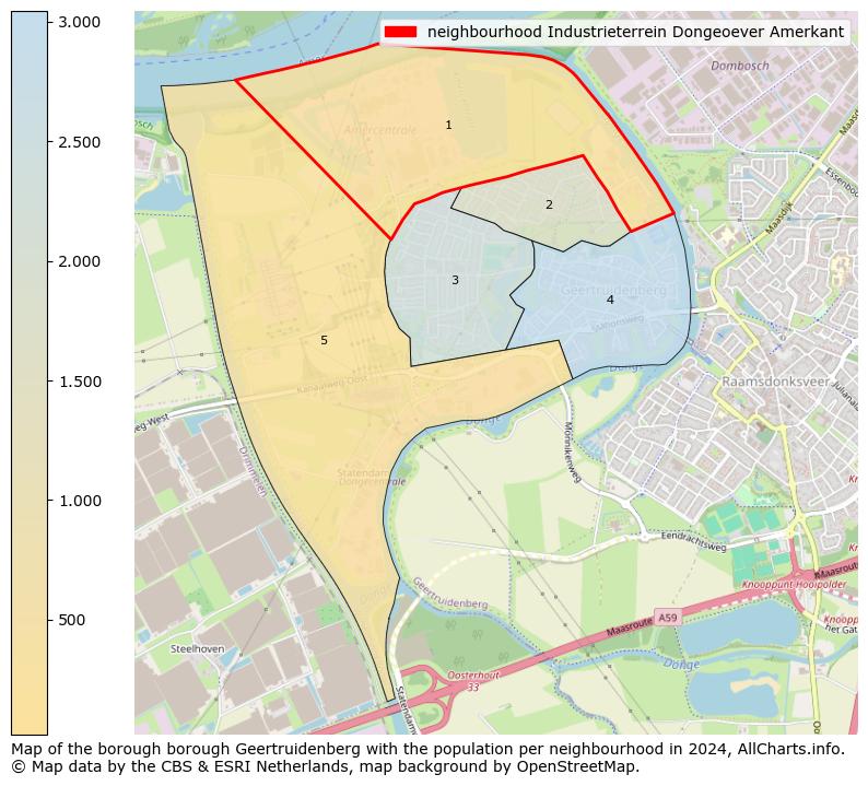 Image of the neighbourhood Industrieterrein Dongeoever Amerkant at the map. This image is used as introduction to this page. This page shows a lot of information about the population in the neighbourhood Industrieterrein Dongeoever Amerkant (such as the distribution by age groups of the residents, the composition of households, whether inhabitants are natives or Dutch with an immigration background, data about the houses (numbers, types, price development, use, type of property, ...) and more (car ownership, energy consumption, ...) based on open data from the Dutch Central Bureau of Statistics and various other sources!