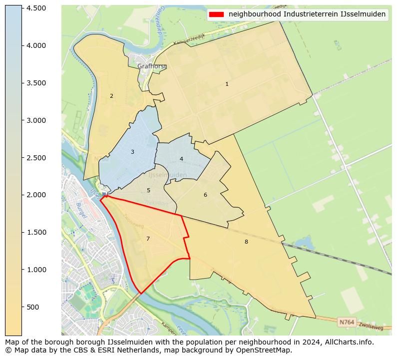 Image of the neighbourhood Industrieterrein IJsselmuiden at the map. This image is used as introduction to this page. This page shows a lot of information about the population in the neighbourhood Industrieterrein IJsselmuiden (such as the distribution by age groups of the residents, the composition of households, whether inhabitants are natives or Dutch with an immigration background, data about the houses (numbers, types, price development, use, type of property, ...) and more (car ownership, energy consumption, ...) based on open data from the Dutch Central Bureau of Statistics and various other sources!