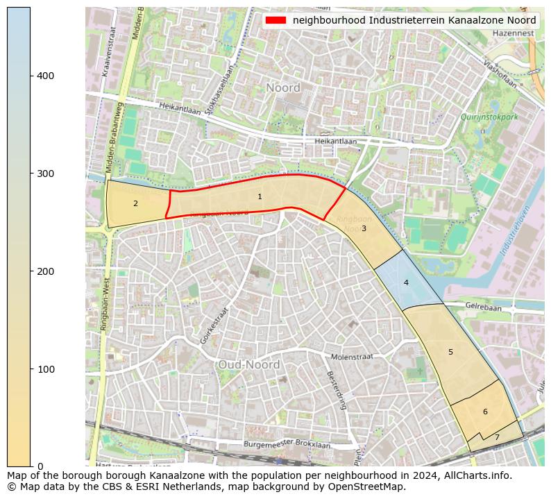 Image of the neighbourhood Industrieterrein Kanaalzone Noord at the map. This image is used as introduction to this page. This page shows a lot of information about the population in the neighbourhood Industrieterrein Kanaalzone Noord (such as the distribution by age groups of the residents, the composition of households, whether inhabitants are natives or Dutch with an immigration background, data about the houses (numbers, types, price development, use, type of property, ...) and more (car ownership, energy consumption, ...) based on open data from the Dutch Central Bureau of Statistics and various other sources!