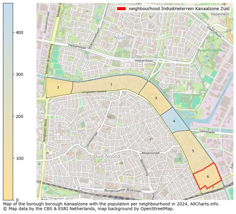 Image of the neighbourhood Industrieterrein Kanaalzone Zuid at the map. This image is used as introduction to this page. This page shows a lot of information about the population in the neighbourhood Industrieterrein Kanaalzone Zuid (such as the distribution by age groups of the residents, the composition of households, whether inhabitants are natives or Dutch with an immigration background, data about the houses (numbers, types, price development, use, type of property, ...) and more (car ownership, energy consumption, ...) based on open data from the Dutch Central Bureau of Statistics and various other sources!