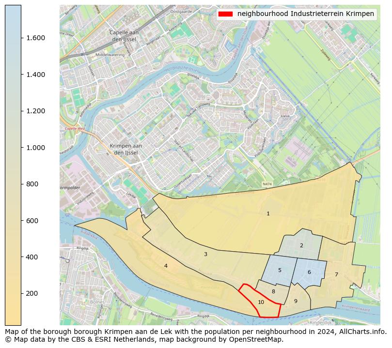 Image of the neighbourhood Industrieterrein Krimpen at the map. This image is used as introduction to this page. This page shows a lot of information about the population in the neighbourhood Industrieterrein Krimpen (such as the distribution by age groups of the residents, the composition of households, whether inhabitants are natives or Dutch with an immigration background, data about the houses (numbers, types, price development, use, type of property, ...) and more (car ownership, energy consumption, ...) based on open data from the Dutch Central Bureau of Statistics and various other sources!