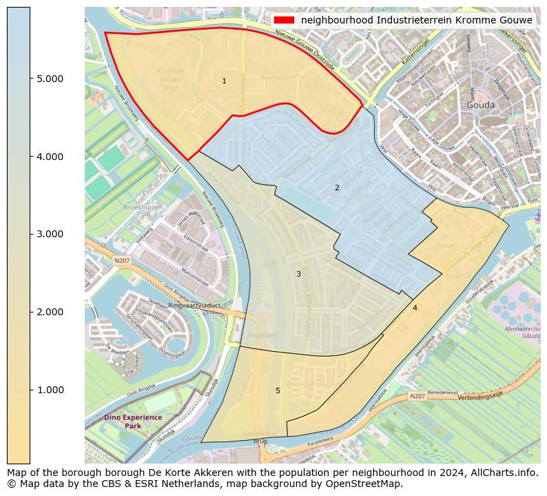 Image of the neighbourhood Industrieterrein Kromme Gouwe at the map. This image is used as introduction to this page. This page shows a lot of information about the population in the neighbourhood Industrieterrein Kromme Gouwe (such as the distribution by age groups of the residents, the composition of households, whether inhabitants are natives or Dutch with an immigration background, data about the houses (numbers, types, price development, use, type of property, ...) and more (car ownership, energy consumption, ...) based on open data from the Dutch Central Bureau of Statistics and various other sources!