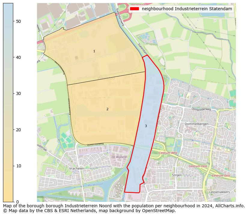 Image of the neighbourhood Industrieterrein Statendam at the map. This image is used as introduction to this page. This page shows a lot of information about the population in the neighbourhood Industrieterrein Statendam (such as the distribution by age groups of the residents, the composition of households, whether inhabitants are natives or Dutch with an immigration background, data about the houses (numbers, types, price development, use, type of property, ...) and more (car ownership, energy consumption, ...) based on open data from the Dutch Central Bureau of Statistics and various other sources!