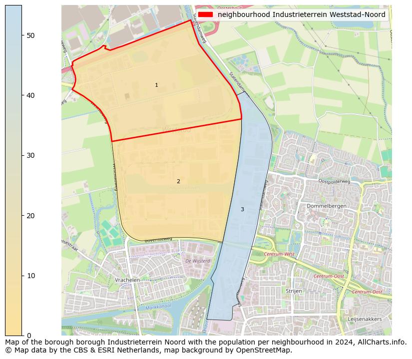 Image of the neighbourhood Industrieterrein Weststad-Noord at the map. This image is used as introduction to this page. This page shows a lot of information about the population in the neighbourhood Industrieterrein Weststad-Noord (such as the distribution by age groups of the residents, the composition of households, whether inhabitants are natives or Dutch with an immigration background, data about the houses (numbers, types, price development, use, type of property, ...) and more (car ownership, energy consumption, ...) based on open data from the Dutch Central Bureau of Statistics and various other sources!