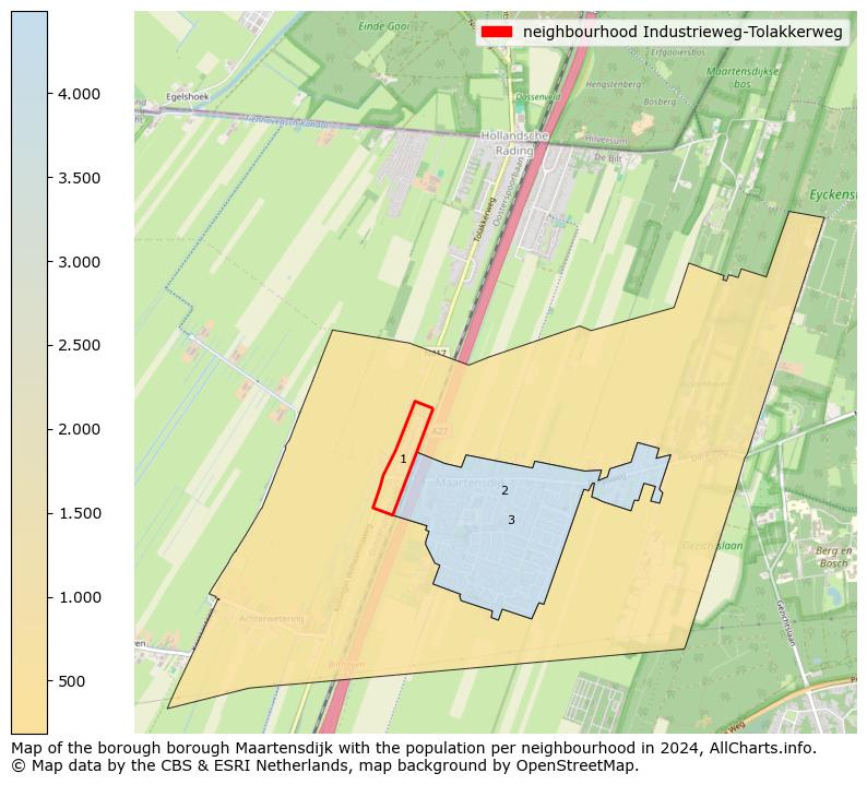 Image of the neighbourhood Industrieweg-Tolakkerweg at the map. This image is used as introduction to this page. This page shows a lot of information about the population in the neighbourhood Industrieweg-Tolakkerweg (such as the distribution by age groups of the residents, the composition of households, whether inhabitants are natives or Dutch with an immigration background, data about the houses (numbers, types, price development, use, type of property, ...) and more (car ownership, energy consumption, ...) based on open data from the Dutch Central Bureau of Statistics and various other sources!