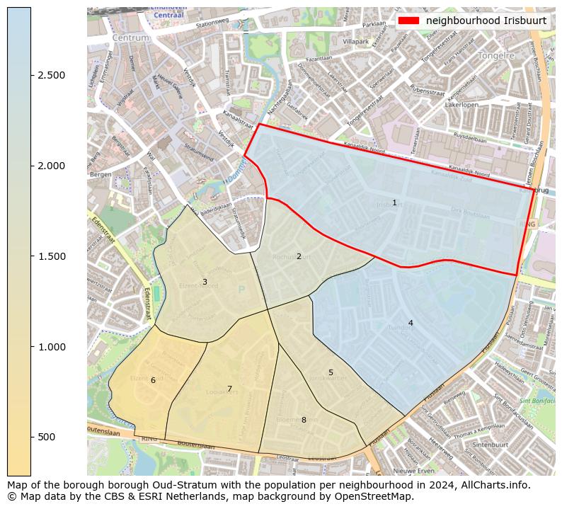 Image of the neighbourhood Irisbuurt at the map. This image is used as introduction to this page. This page shows a lot of information about the population in the neighbourhood Irisbuurt (such as the distribution by age groups of the residents, the composition of households, whether inhabitants are natives or Dutch with an immigration background, data about the houses (numbers, types, price development, use, type of property, ...) and more (car ownership, energy consumption, ...) based on open data from the Dutch Central Bureau of Statistics and various other sources!