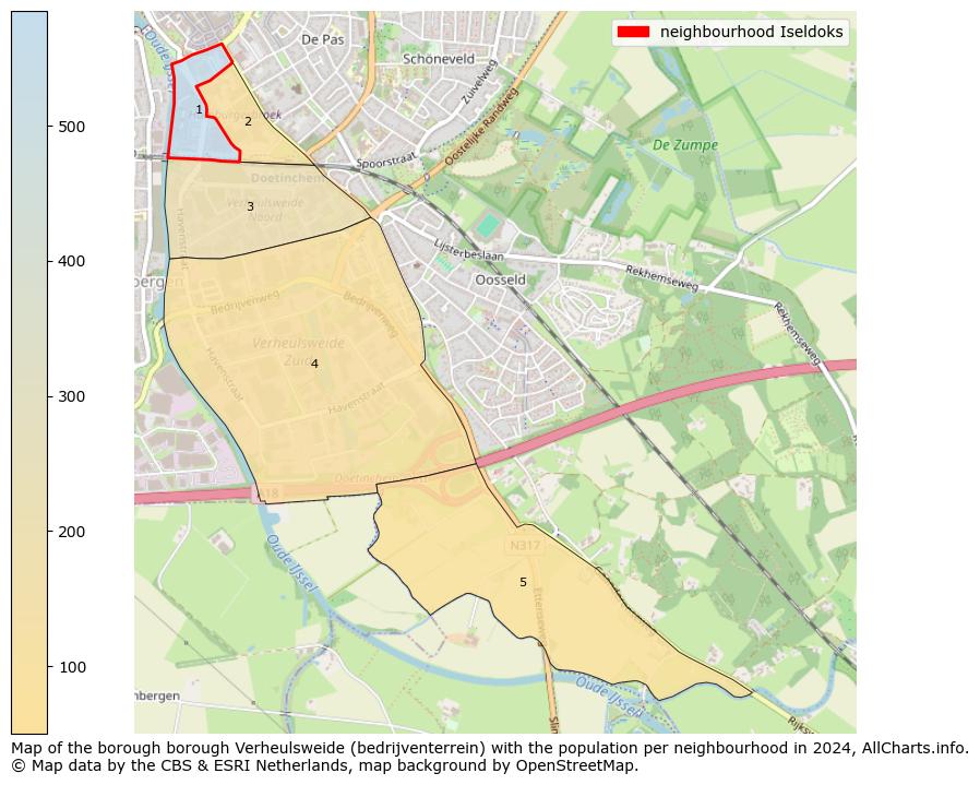 Image of the neighbourhood Iseldoks at the map. This image is used as introduction to this page. This page shows a lot of information about the population in the neighbourhood Iseldoks (such as the distribution by age groups of the residents, the composition of households, whether inhabitants are natives or Dutch with an immigration background, data about the houses (numbers, types, price development, use, type of property, ...) and more (car ownership, energy consumption, ...) based on open data from the Dutch Central Bureau of Statistics and various other sources!