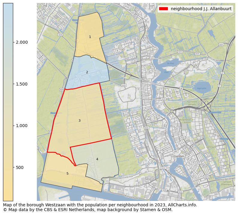 Map of the borough Westzaan with the population per neighbourhood in 2023. This page shows a lot of information about residents (such as the distribution by age groups, family composition, gender, native or Dutch with an immigration background, ...), homes (numbers, types, price development, use, type of property, ...) and more (car ownership, energy consumption, ...) based on open data from the Dutch Central Bureau of Statistics and various other sources!