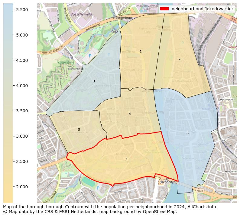 Image of the neighbourhood Jekerkwartier at the map. This image is used as introduction to this page. This page shows a lot of information about the population in the neighbourhood Jekerkwartier (such as the distribution by age groups of the residents, the composition of households, whether inhabitants are natives or Dutch with an immigration background, data about the houses (numbers, types, price development, use, type of property, ...) and more (car ownership, energy consumption, ...) based on open data from the Dutch Central Bureau of Statistics and various other sources!