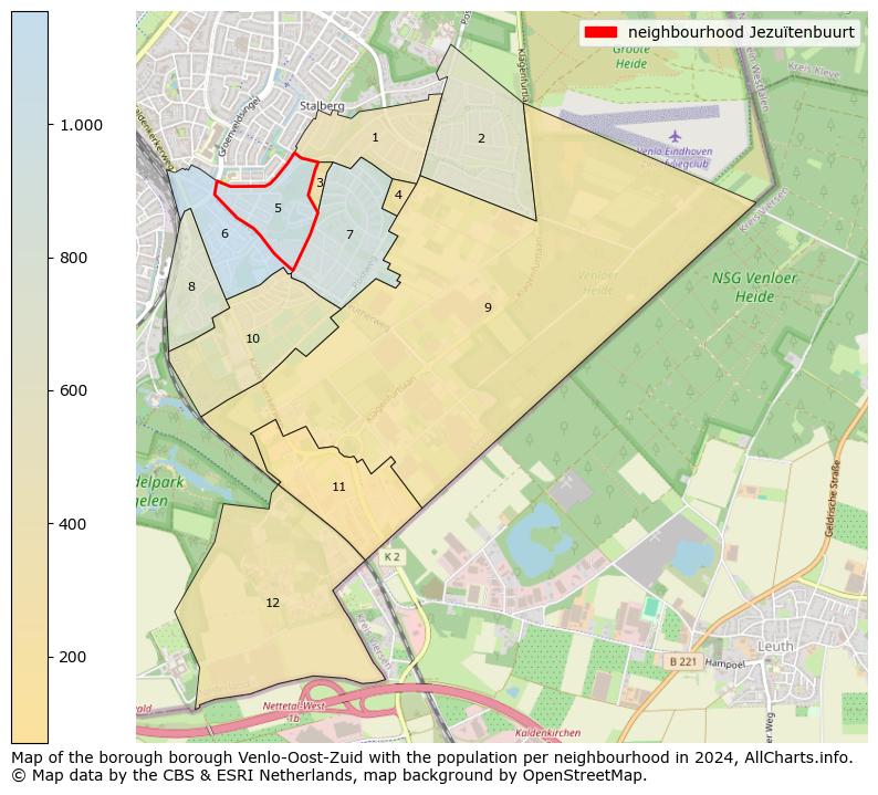 Image of the neighbourhood Jezuïtenbuurt at the map. This image is used as introduction to this page. This page shows a lot of information about the population in the neighbourhood Jezuïtenbuurt (such as the distribution by age groups of the residents, the composition of households, whether inhabitants are natives or Dutch with an immigration background, data about the houses (numbers, types, price development, use, type of property, ...) and more (car ownership, energy consumption, ...) based on open data from the Dutch Central Bureau of Statistics and various other sources!