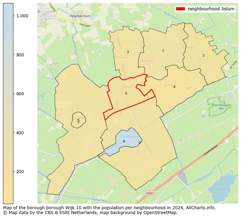 Image of the neighbourhood Jislum at the map. This image is used as introduction to this page. This page shows a lot of information about the population in the neighbourhood Jislum (such as the distribution by age groups of the residents, the composition of households, whether inhabitants are natives or Dutch with an immigration background, data about the houses (numbers, types, price development, use, type of property, ...) and more (car ownership, energy consumption, ...) based on open data from the Dutch Central Bureau of Statistics and various other sources!