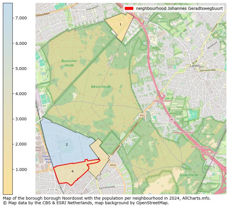 Image of the neighbourhood Johannes Geradtswegbuurt at the map. This image is used as introduction to this page. This page shows a lot of information about the population in the neighbourhood Johannes Geradtswegbuurt (such as the distribution by age groups of the residents, the composition of households, whether inhabitants are natives or Dutch with an immigration background, data about the houses (numbers, types, price development, use, type of property, ...) and more (car ownership, energy consumption, ...) based on open data from the Dutch Central Bureau of Statistics and various other sources!